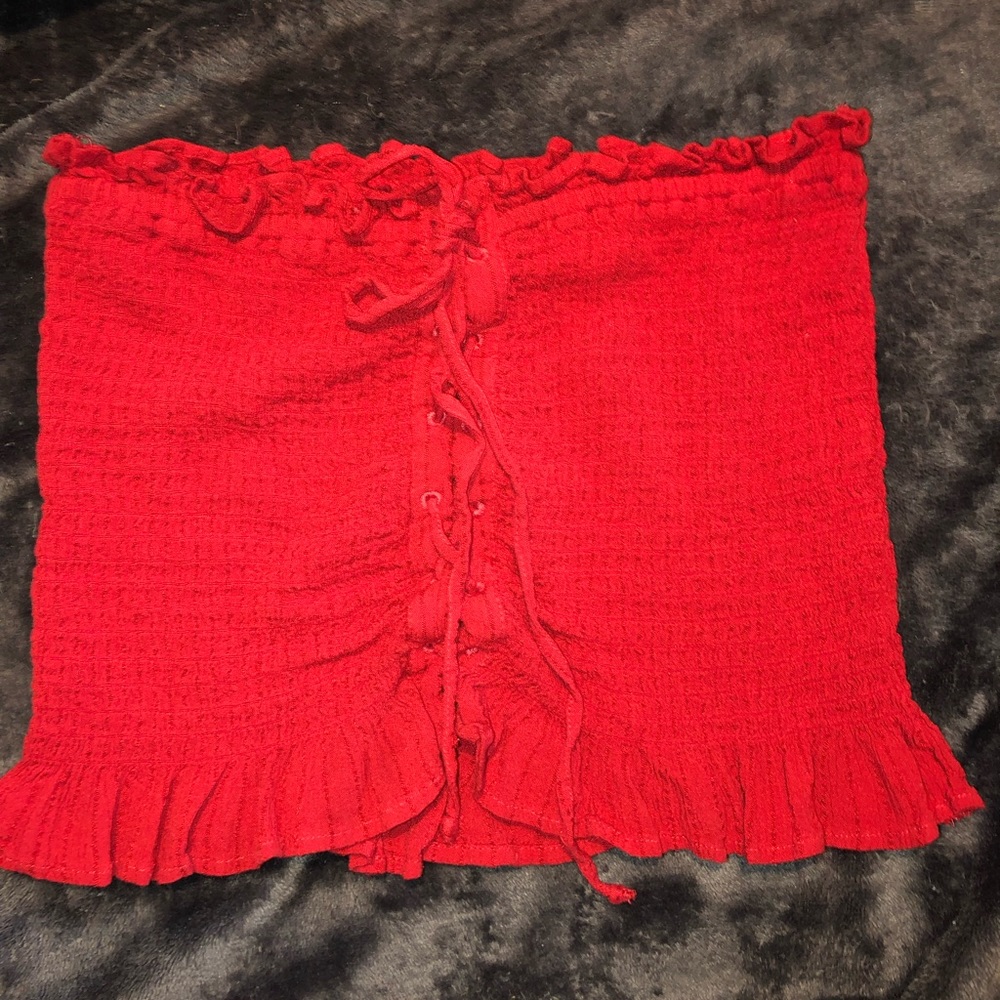 American Eagle Red Tube Top